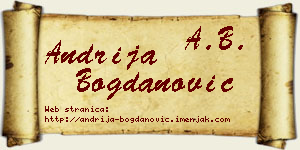 Andrija Bogdanović vizit kartica